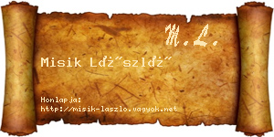 Misik László névjegykártya