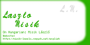 laszlo misik business card